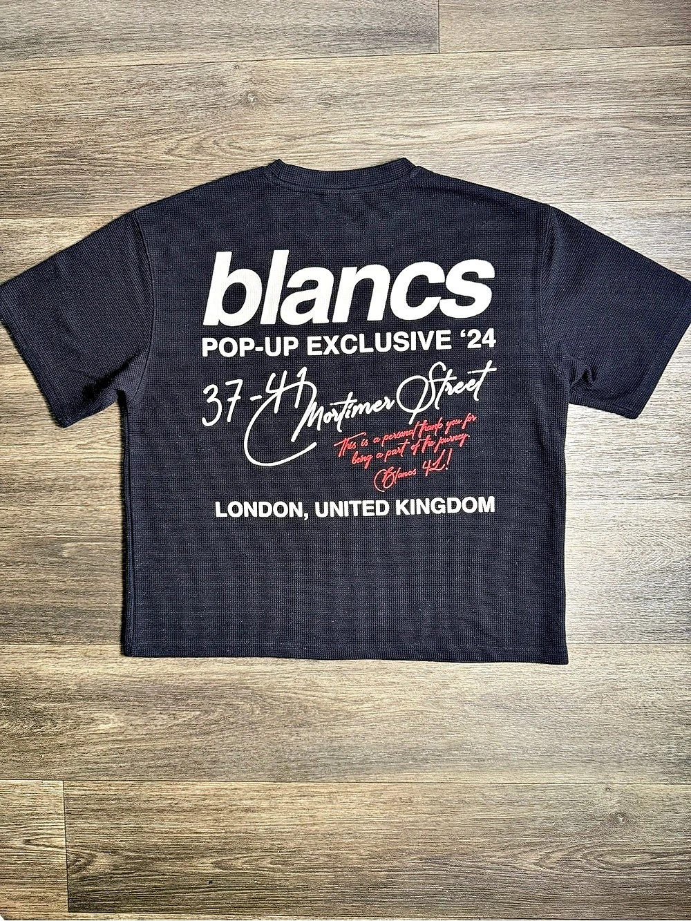 BLANCS Pop-Up Exclusive '24 Graphic T-Shirt in Black Large